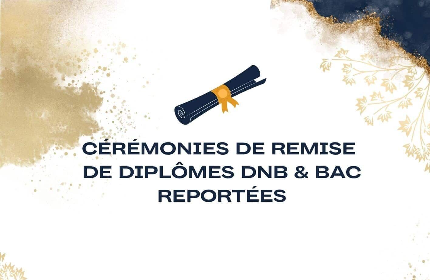 Report des cérémonies remises diplômes DNB & BAC NotreDame de Sion